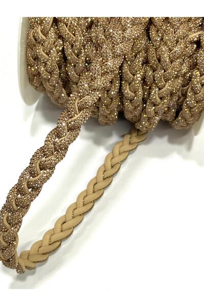 karantuhafiye Μοντέλο χρυσού πλέγματος μαλλιών 1 μέτρο H12 / Πέτρινη κορδέλα