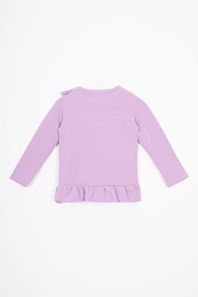 zepkids Κοριτσίστικο κοστούμι με βολάν στο στρίφωμα, λιλά χρώμα