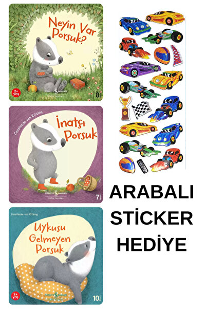 TÜRKİYE İŞ BANKASI KÜLTÜR YAYINLARI ARABALI STİCKER HEDİYELİ - OKUL ÖNCESİ RE...