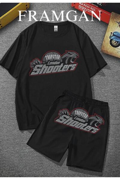 Framgan Unisex Shooters Printed Street Style Bottom-Top Shorts Set