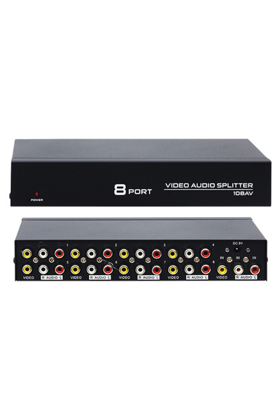 Powermaster Pm-4832 8 Port Video Stereo Audio Distributor Multiplexer 1024X76...
