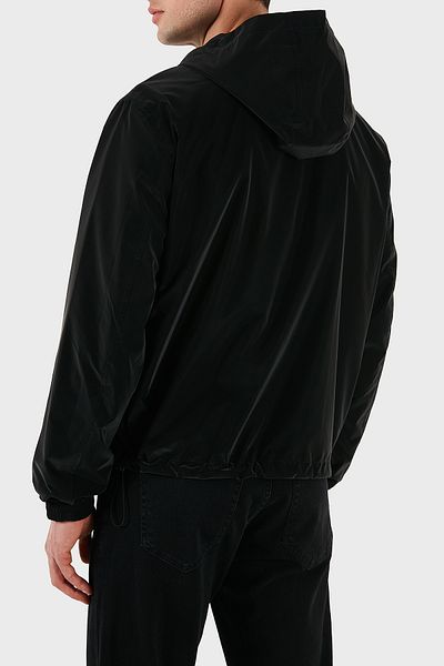Emporio Armani معطف رجالي بغطاء للرأس ذو تصميم عادي مع شعار