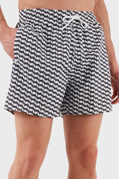 Emporio Armani Λογότυπο μοτίβο Slim Fit Μαγιό Κοντό Ανδρικό Μαγιό Κοντό