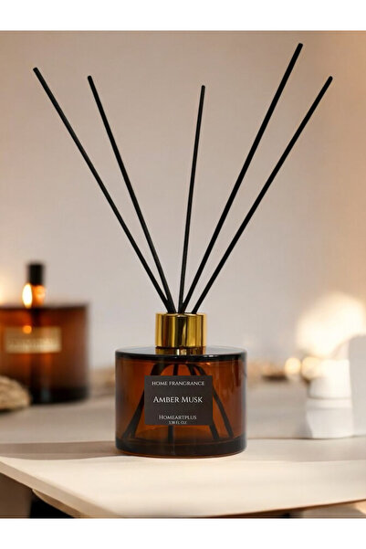 homeartplus Amber Musk Kokulu çubuklu bambu oda kokusu silindir 100 ml