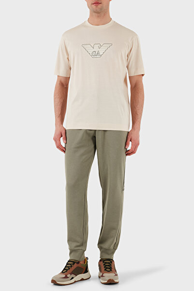 Emporio Armani Men's Crew Neck Cotton t Shirt - Logo Embroidered, Regular Fit Em 001033   Af1001