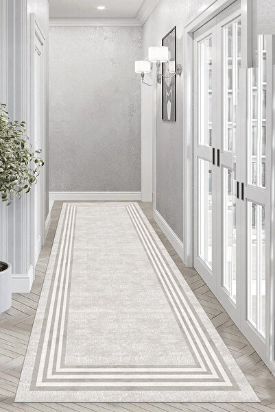 Zeria Home Kaymaz Tabanlı Yıkanabilir Baskılı Halı Yolluk