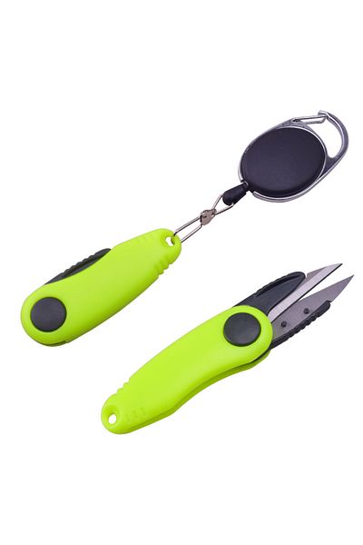 Choice Yellow Green Small Scissors Foldable Fishing kit Shrimp-type Fishing Line Cutter Clipper Nipper Hook