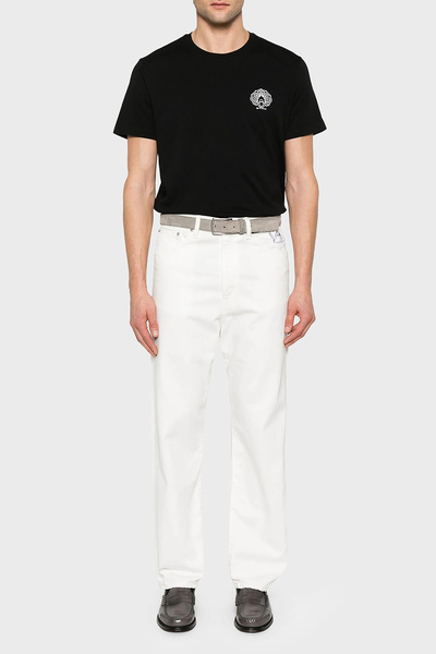 ETRO % 100 Pamuk Regular Fit Logo Baskılı T Shirt Erkek T SHİRT MRMA0002 AK604 N0000