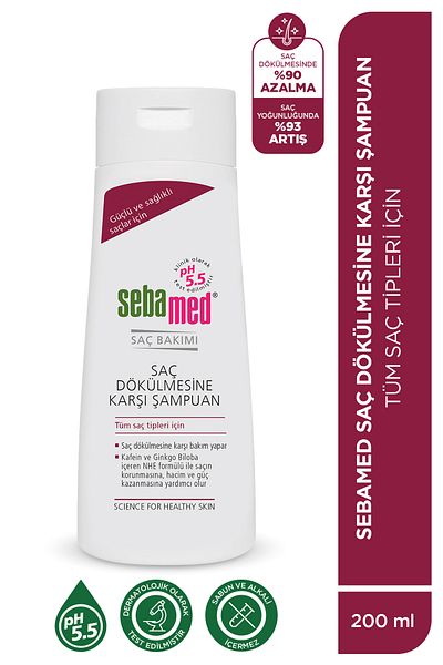 Sebamed Shampoo with Caffeine and Ginkgo Biloba Content Effective Anti-Hair Loss Strengthening 200 ml