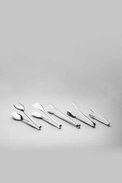Nehir 5 Piece Steel Serving Tongs Set
