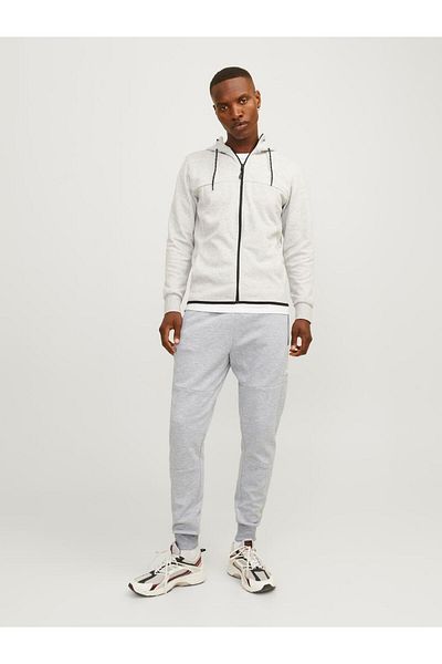 Jack & Jones 12184970_jpstwill Jjair Sweatpants Κανονική μέση λεπτή εφαρμογή Απλό ανοιχτό γκρι ανδρικό φούτερ