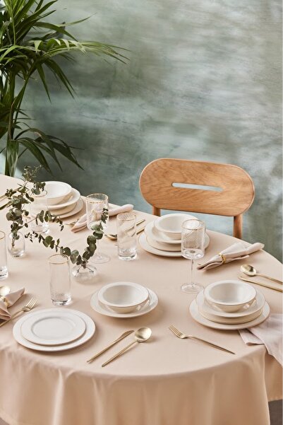 Karaca Forever Bone Eva 24 Parça 6 Kişilik Yemek Takımı Gold