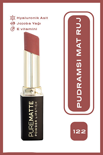 Golden Rose Pure Matte Powder Lipstick 122 Pudramsı Mat Ruj 3,5 g