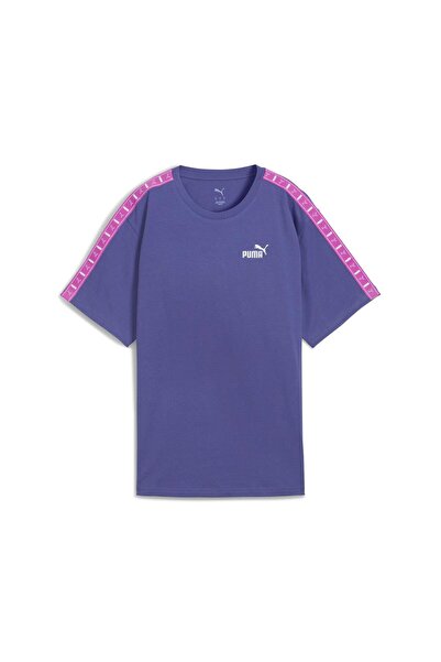Puma تي شيرت ESS TAPE للاسترخاء باللون الأزرق الكريستالي