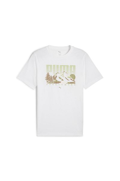 Puma تي شيرت جرافيك جبل بوما أبيض