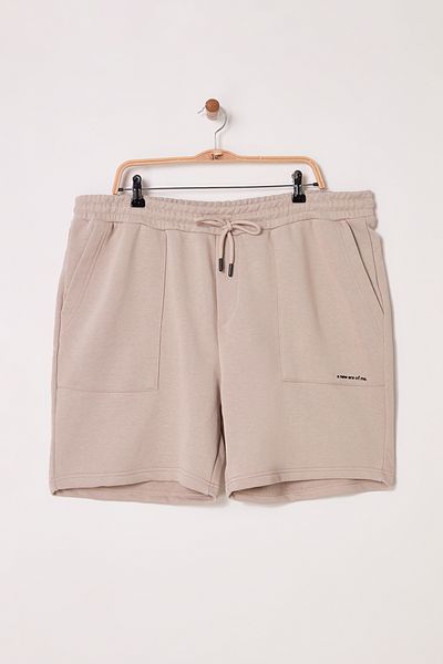 Trendyol Collection Mink Plus Size Letter Printed Shorts&Bermuda - Regular Fit Tmnss25Ap00006