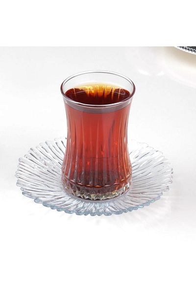 Paşabahçe Elysia Special Tea Set (Kaveh) 12 Pieces for 6 People