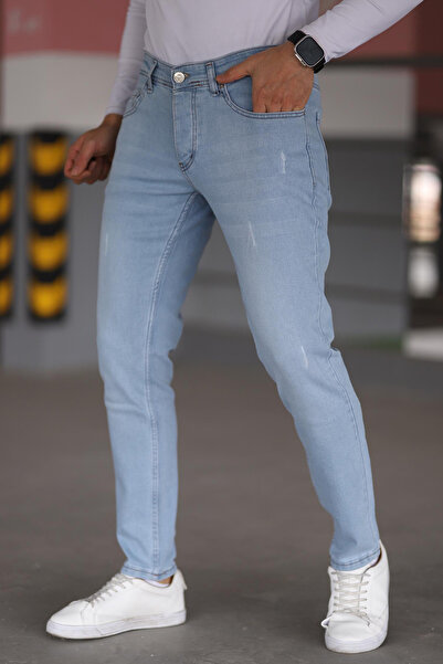 Trendyol Collection Світло-блакитні вузькі джинси Джинсові штани TMNAW25JE00013