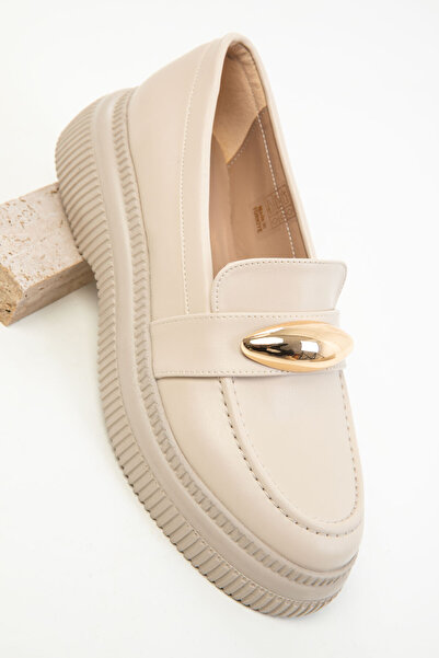 SOHO Bej Kadın Loafer Ayakkabı 20209