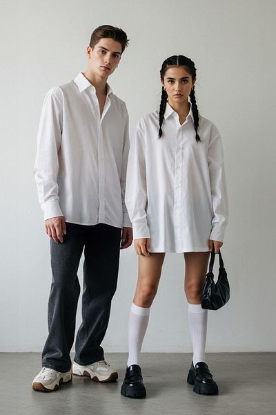 Trendyol Collection Übergroßes weißes Hemd – TMNSS25GO00045