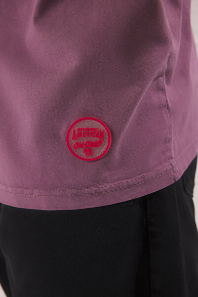 Trendyol Collection Μωβ ξεθωριασμένο εφέ Oversize βαμβακερό μπλουζάκι - TMNSS23TS00153