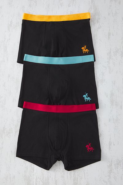 Trendyol Collection Μαύρο 3'li Πολύχρωμο Φόρεμα Boxer TMNSS25BX00006