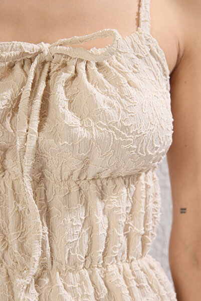 Trendyol Collection Stretchy Stone Gips Knitted Blouse - Fitted, Twoss25Bz00220