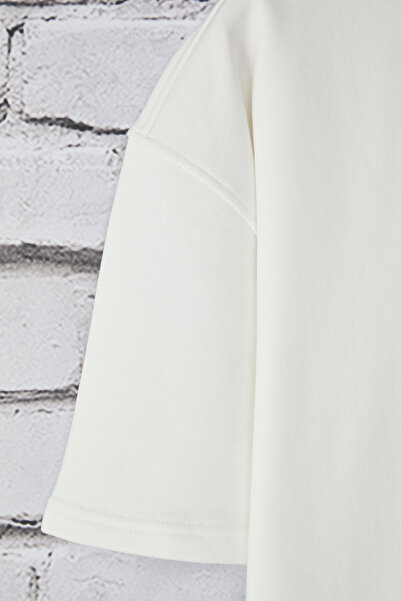 Trendyol Collection Thick Cut White Cotton Basic T-Shirt - Tedss25Ts00005