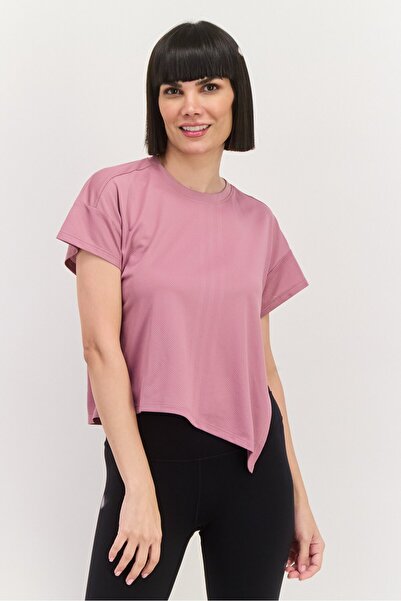 adidas Women Sportswear Fit Short Sleeve Training Top, Mauve