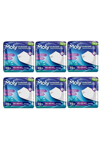 Moly Mattress Protector Cover 60X90 cm 30Pcs X6 Pieces Dog - Cat Powder Pads