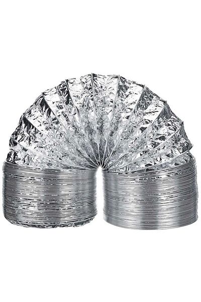 Banyolove Aspirator Pipe, Hood Pipe 1.5 Mt, Unbreakable Chimney Flexible Aluminum Ventilation with Wire