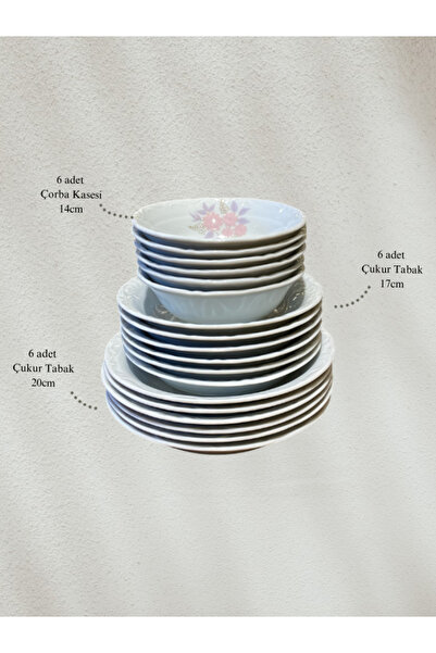 Porland Müge 18 Parça Yemek Seti