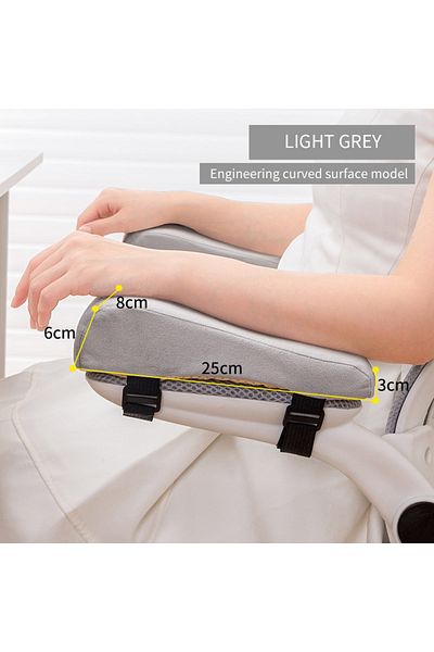 Choice 1PAIR LIGHT GREY 1 Pair Foam Elbow Pillow Chair Armrest   Pads Support Arm Rest for Office Chair Arm