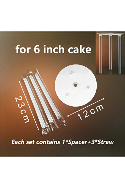 Choice لحامل الكيك متعدد الطبقات مقاس 6 بوصات، دعامة طبقات الكيك المعلقة، مجم...