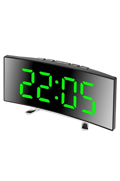 Choice Green light 1 Electronic Alarm Clock Noiseless Design Digital LED Large Display Mirror Electronic Cl