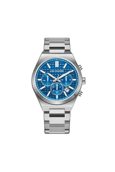 Lee Cooper LC08084.390 Men Multi Function Display Watch & Metal Strap Silver