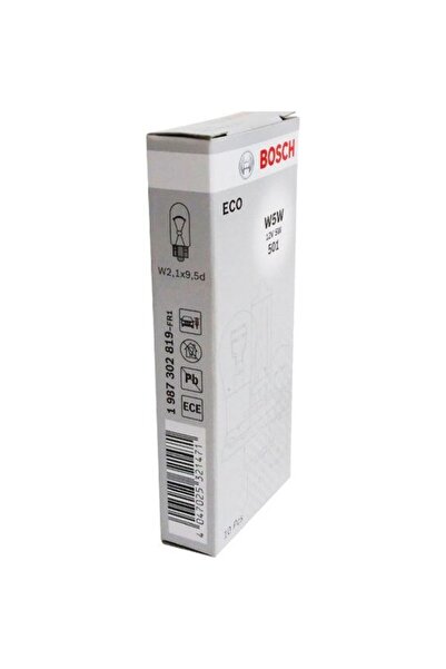 Bosch 1987302819 Eco Dipsiz Ampul 12V 5W T10 W5W 10'lu Paket