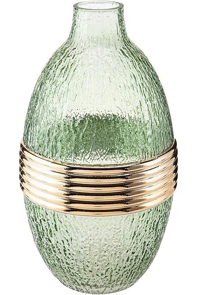 AKDC Glass Vase L(15CM) XW(15CM) XH(29CM) Transparent