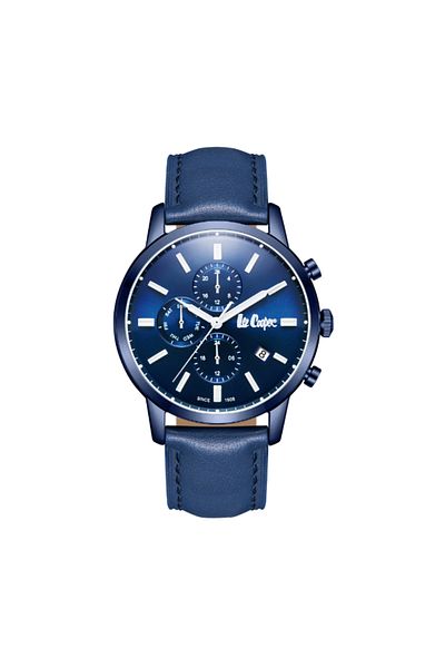 Lee Cooper LC08085.999 Men Multi Function Display Watch & Leather Strap Dark Blue