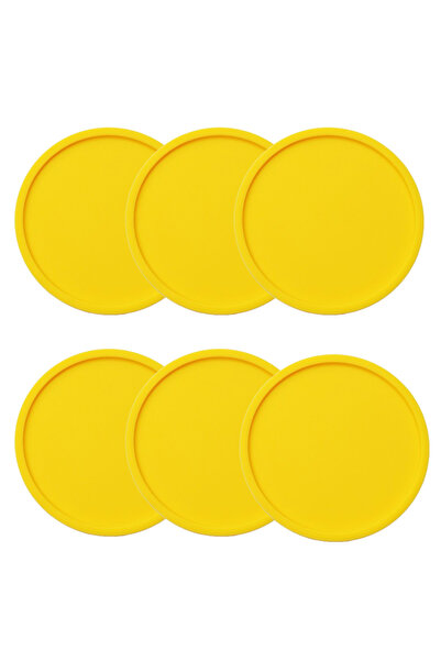 Choice 6 packs yellow 6Pack Silicone Coasters for Drinks Anti-Slip Durable Re...