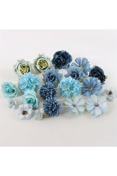 Choice 1 Bag Blue 1bag Artificial Flower Head For Home Decor Wedding Flowers Wall Decoration Diy Hair Acces