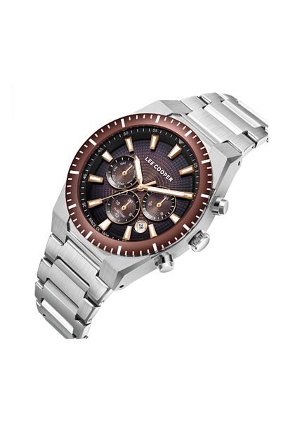 Lee Cooper Men Multi Function Dark Brown Dial Watch - LC08100.340