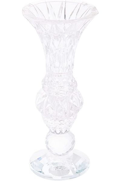 AKDC Crystal Flower Vase L(9Cm) Xw(9Cm) Xh(21Cm) Transparent