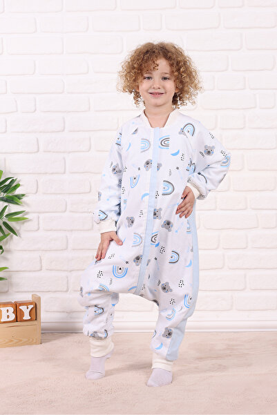Pambık Kids Bebek ve Çocuk Uzun Kollu Uyku Tulumu Organik %100 Pamuk (Pazen) ...