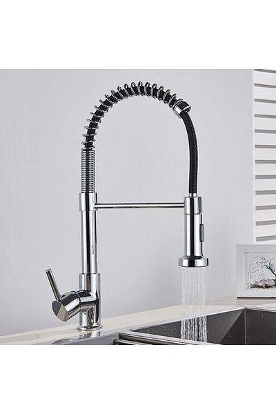 Choice Chrome Matte Black Pull Down Kitchen Faucet Chrome Dual Modes Nozzle Hot Cold Water Mixer Crane Tap