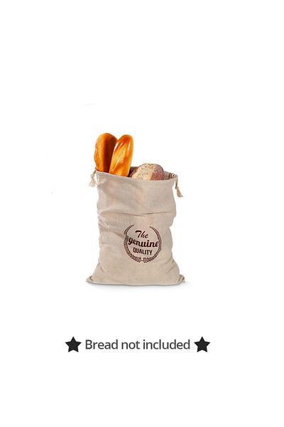 Choice 40x30cm B Linen Bread Bags,reusable Drawstring Bag For Loaf, Homemade Artisan Bread Storage Bag,line
