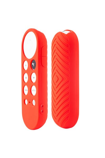 Choice Red Silicone Protective Case for Google Chromecast SmartTV Remote Control Non-slip Soft Durable Shoc