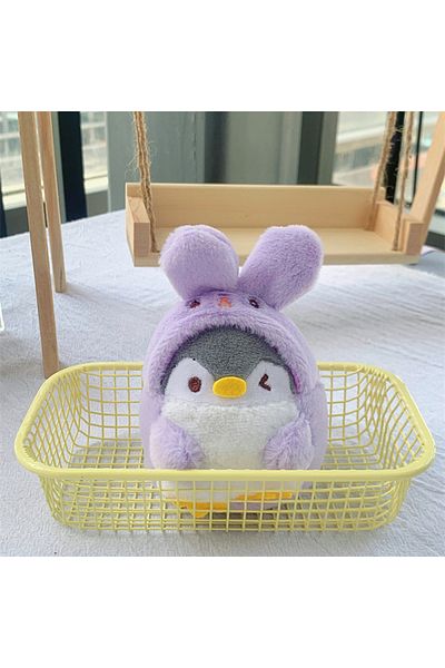 Choice Purple Cute Penguin Rabbit Plush Pendant Keychain Bag Pendant Doll