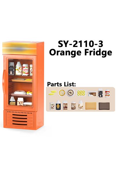 Choice Sy-2110-3 1/12 Miniature Supermarket Refrigerator Furniture Model Ornaments Food Accessories Dollhou