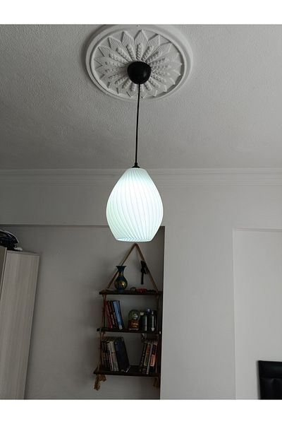 laaysa Laaysa 3D Design Spiral Bohemian White Pendant Lamp Chandelier Modern Design Bedroom Living Room Dining Room